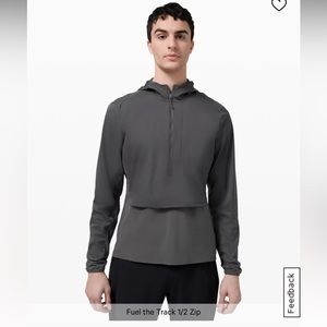 Lululemon Fuel The Track 1/2 Zip Jacket - L - Gray